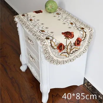

Vintage Embroidered Cloth Rectangular Wedding Table Cloth For Event Party Home Textile Decoration