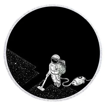 

Astronaut Series Microfiber Beach Towel with Drawstring Backpack Bag Sport Yoga Blanket Swimming Bath Towel