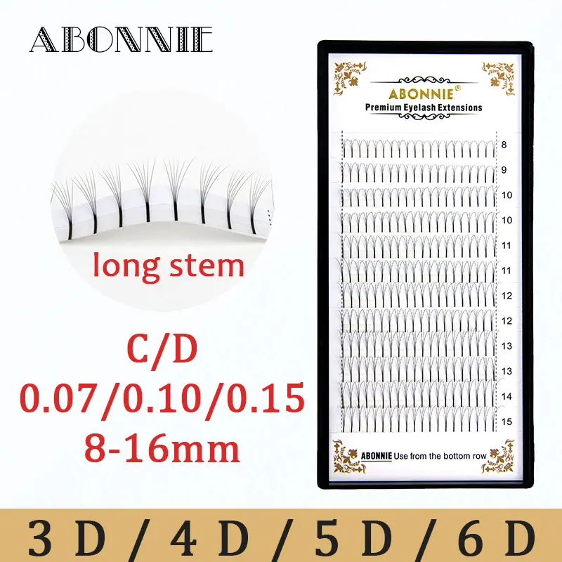 Ресницы для наращивания abonnie 3d/4d/5d/6d готовые ресницы из искусственной норки