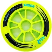 [110 мм 100 мм 90 мм] 85A желтый и зеленый цвета встроенные Скорость коньки колеса ZODOR сцепление гонки на длинные дистанции колеса, 2 шт./компл