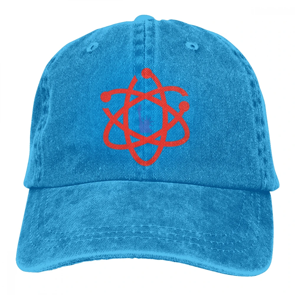 Science с статуей свободы Casquette черные унисекс Мужские Женские джинсовые бейсболка с ремешком кепки Регулируемая шляпа для гольфа папа
