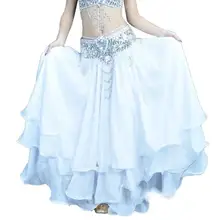 Высококачественная одежда для танца живота baru leafrol с двойным разрезом и ушками, шифоновая юбка для танца живота для женщин, костюмы для танца живота