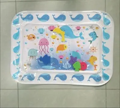 Детский коврик для игры в воду, надувной утолщенный ПВХ, детский животик, игровой коврик для малышей, забавная подвижная игра, центр, водяное сиденье для малышей - Цвет: Светло-зеленый