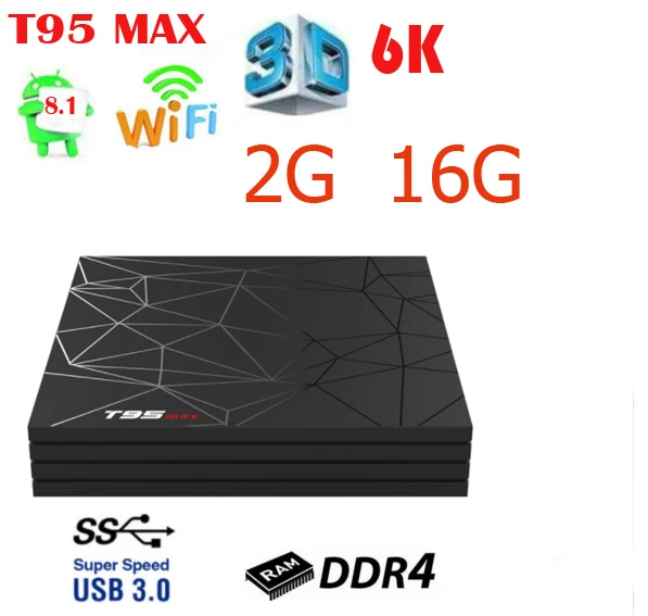 T95 Макс 20 шт 4G/32G 4G/64G Smart Android 8,1 tv BOX 2,4G WiFi USB3.0 HDR+ медиаплеер vs 20 шт tx6