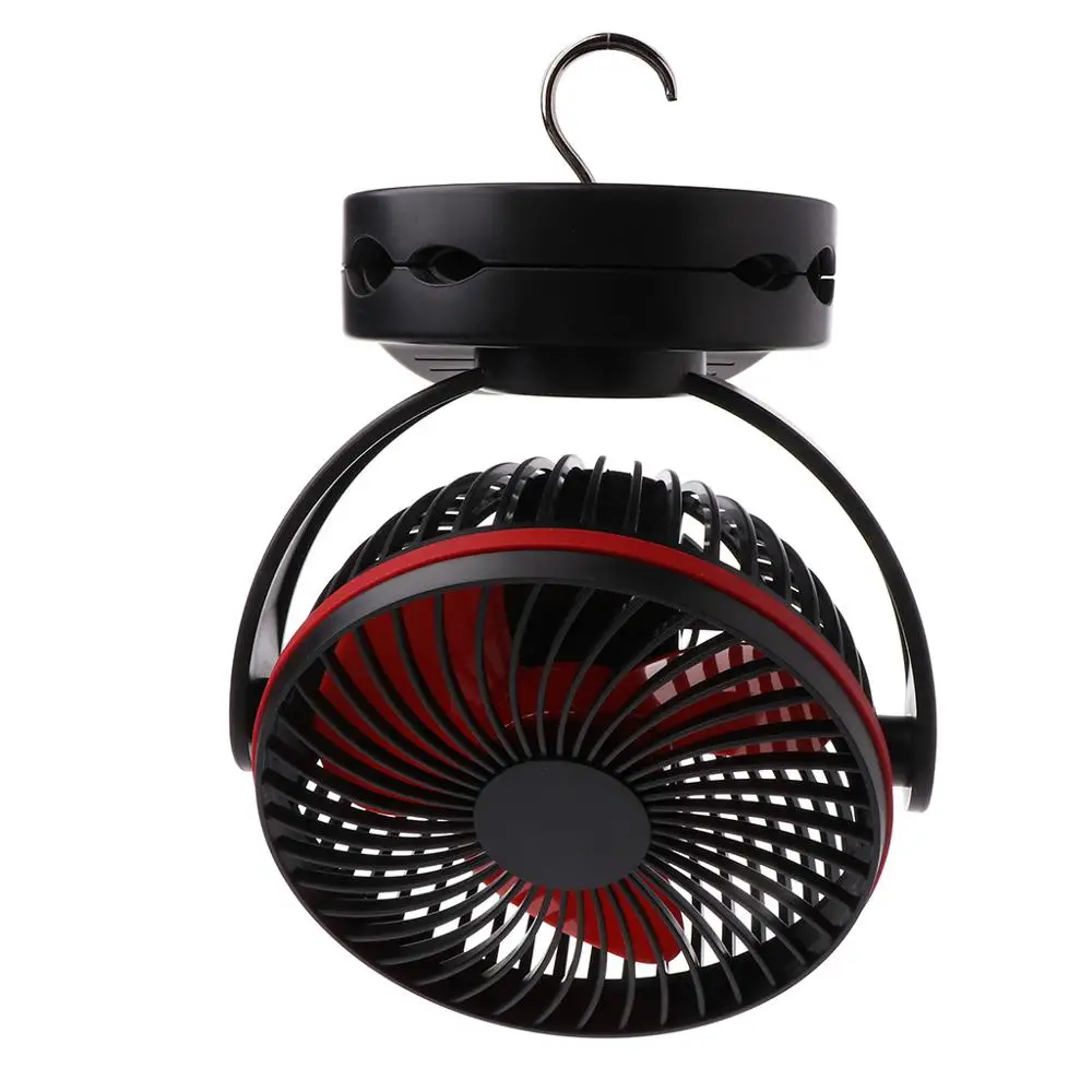 

Mini Hanging Clip Fan USB Charging 4 Gears Rotating Silent Cooler With Nightlight for Camping Student Dormitory Desktop Home Use