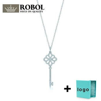 

Xl tf rllen sterling silver key series sweater chain necklace is very suitable for women's party jewelry wholesale free shipping