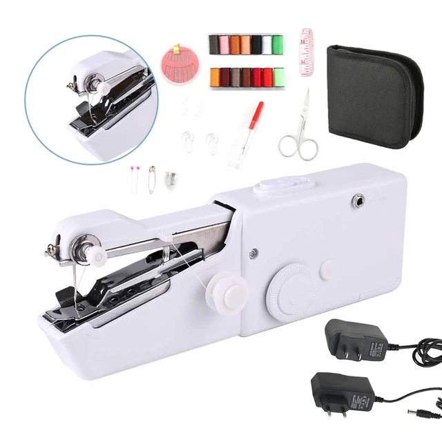 INNE Mini Hand Sewing Machine Portable Quick Fix Handy Straight Stitch  Needlework Clothes Fabrics Household Electric