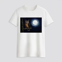 Cheap Women's T-shirt Owl live shot Print T-shirt Clothes White TShirt Harajuku Graphic T-shirt Fashion Landscape T-shirt Female Cheap Women's T-shirt Owl live shot Print T-shirt Clothes White TShirt Harajuku Graphic T-shirt Fashion Landscape T-shirt Female