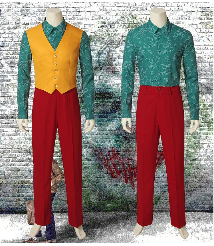 Movie Joker Arthur Fleck Cosplay Costume Fancy Carnival Halloween Costumes Batman Cosplay Joker Costume Uniform Daily Suit