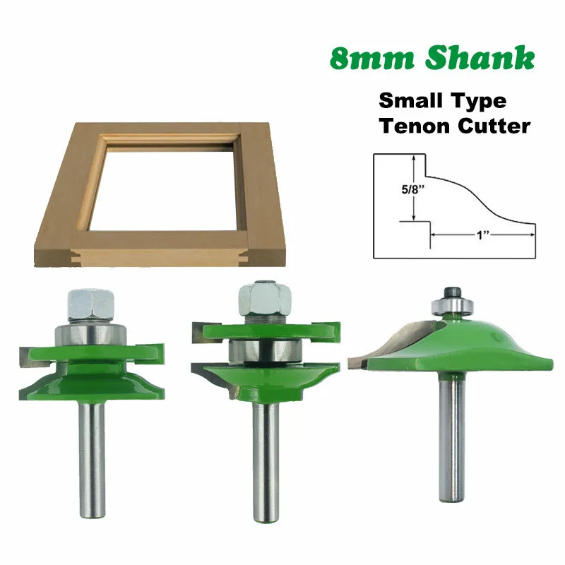 

8mm Xiaohuxi S-type Tenon Knife Woodworking Milling Cutter Set Huxi Door Board Knife Cabinet Door Cabinet Door Frame Knife