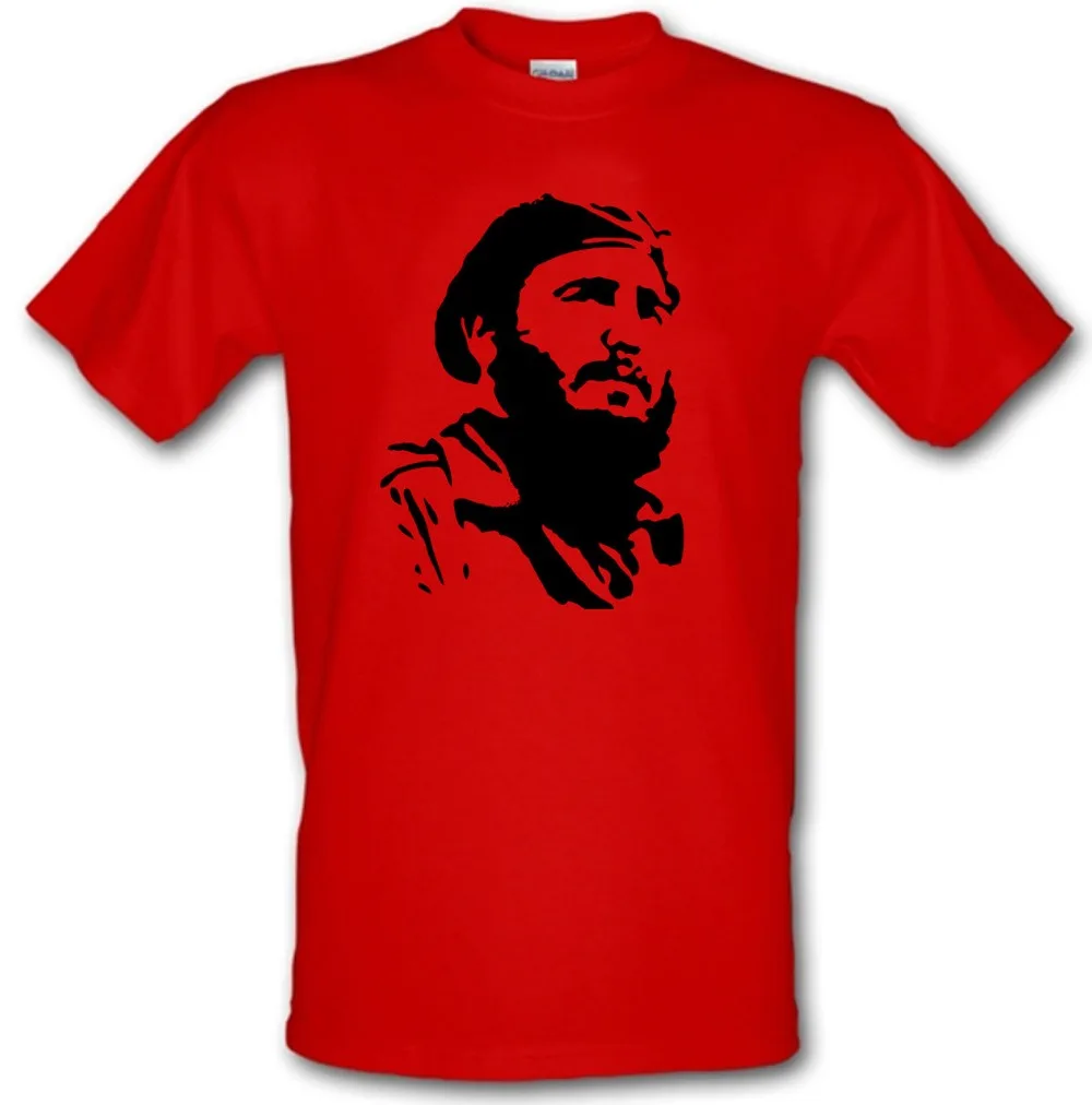 Fidel casro Cuba Revolution Коммунистическая футболка для фитнеса с графическим рисунком для мужчин, мужские футболки с круглым вырезом, мужские уличные футболки со скидкой
