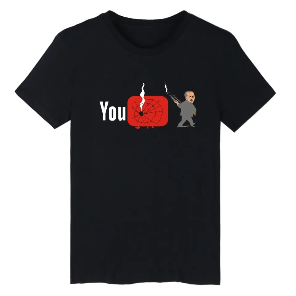 Простая футболка с Youtube, мягкая хлопковая футболка, футболка с принтом YouTube, мужская толстовка с круглым вырезом, черные Брендовые мужские топы больших размеров