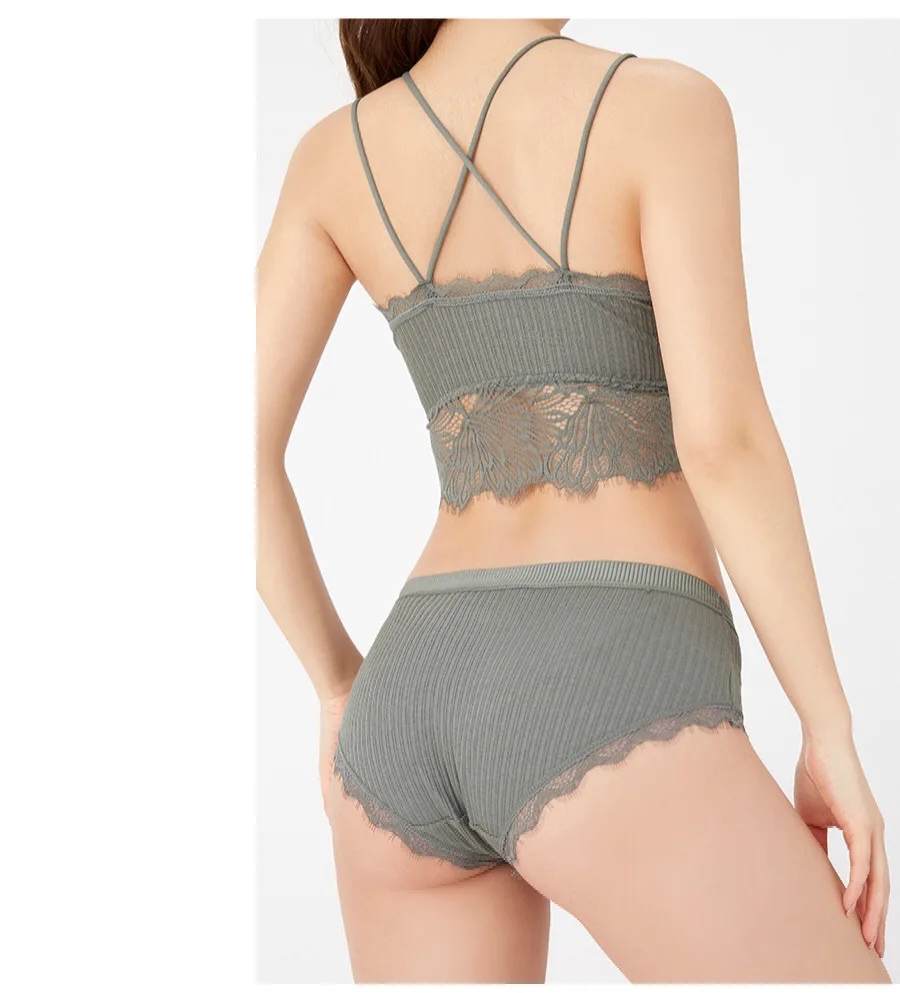 Sports Underwear Women Push Up Bras and Panty Girl Bralette