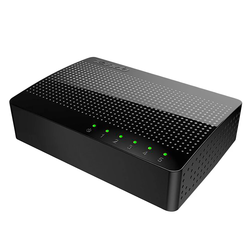 5 Port Mini Fast Ethernet Home Adapter LAN Multifunction Network Switch Stable Connection Office Hub Heat Resistance
