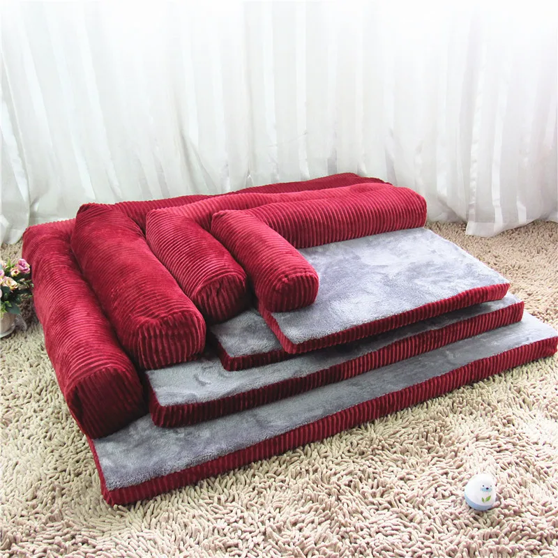 Corduroy Large Dog Bed Sofa Dog Cat Pet Cushion For Big Dogs Washable Cat Nest Teddy Puppy Mat Kennel Square Pillow Pet House Corduroy Large Dog Bed Sofa Dog Cat Pet Cushion For Big Dogs Washable Cat Nest Teddy Puppy Mat Kennel Square Pillow Pet House
