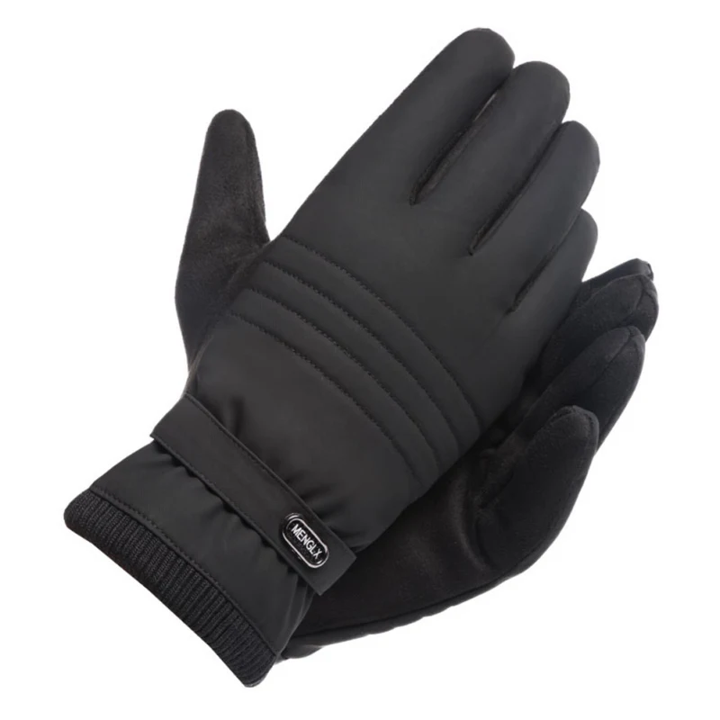 Мужские теплые перчатки на осень и зиму, перчатки для верховой езды с холодным сенсорным экраном, перчатки с пятью пальцами