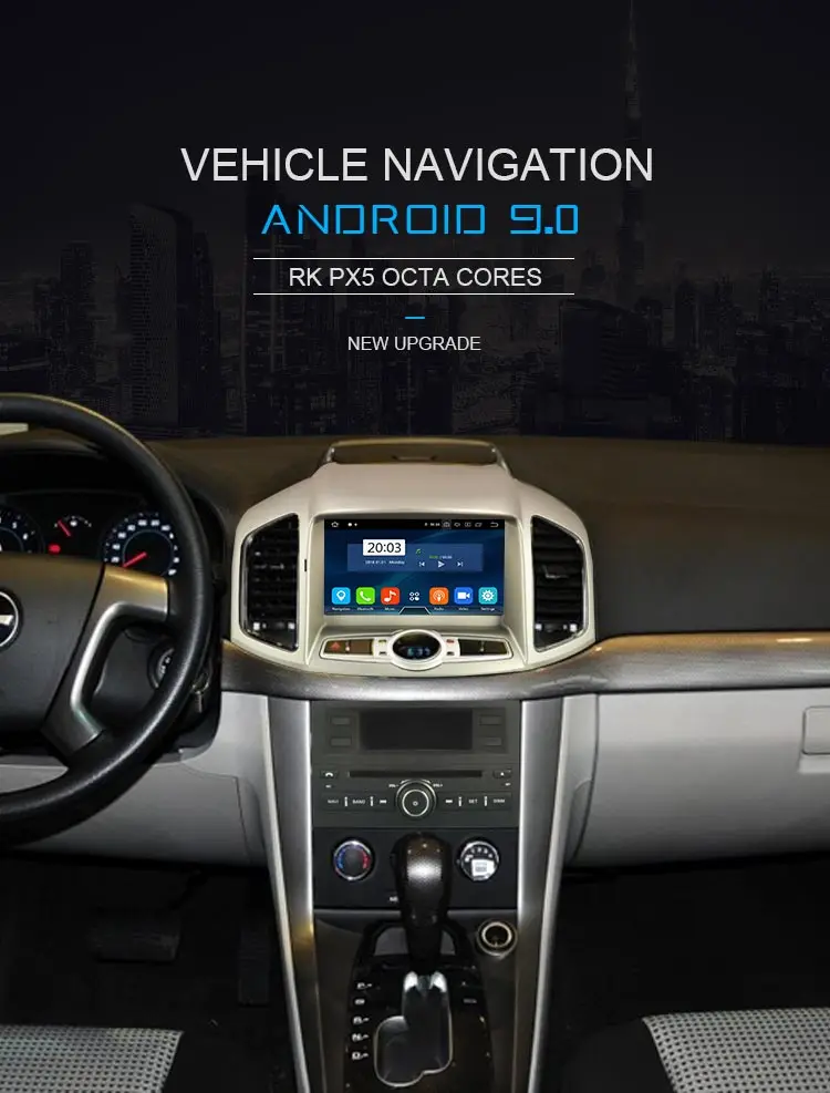 LJDA Android 9,0 автомобильный dvd-плеер для Chevrolet Captiva 2006- мультимедиа автоаудио 2 Din автомагнитола gps навигация wifi 4G+ 64G