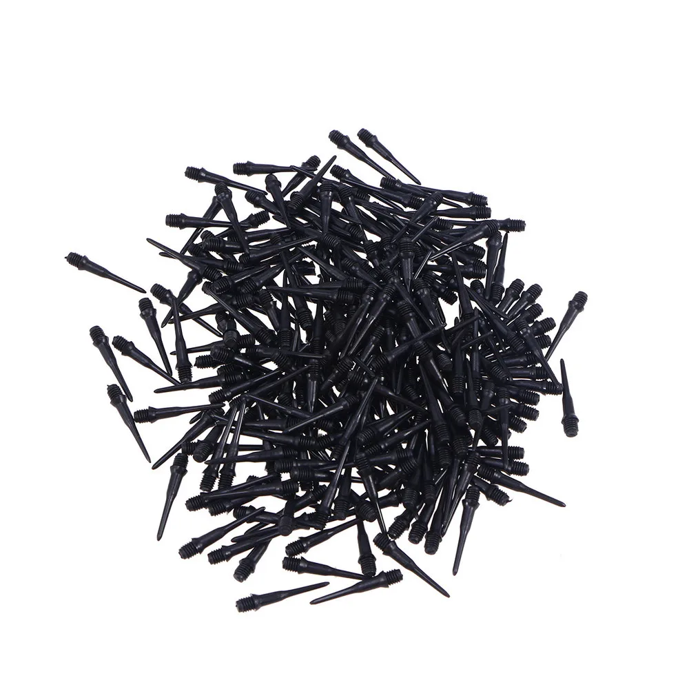 

250pcs Dart Points Soft Tips for Electronic Darts 2BA Screw Thread Dart Accessory (Black)