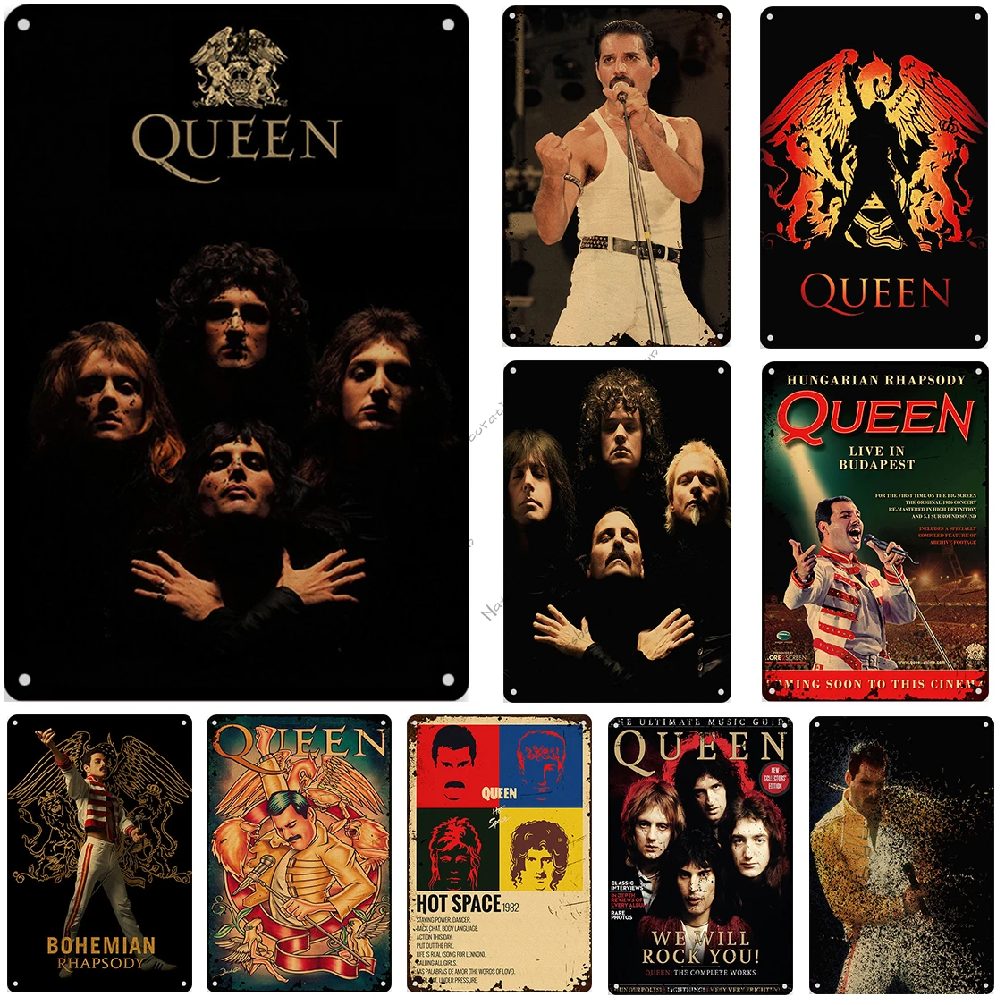 Металлический жестяной плакат Queen Band Постер для клуба паба бара мам дома