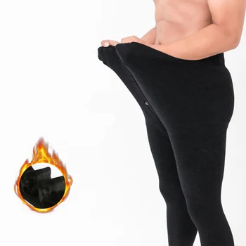 

hot 500g Plus Size Elastic Velvet Thick Winter Warm Men Leggings Tight Men's Long Johns Tights Thermal Warm Pants Underwear 598