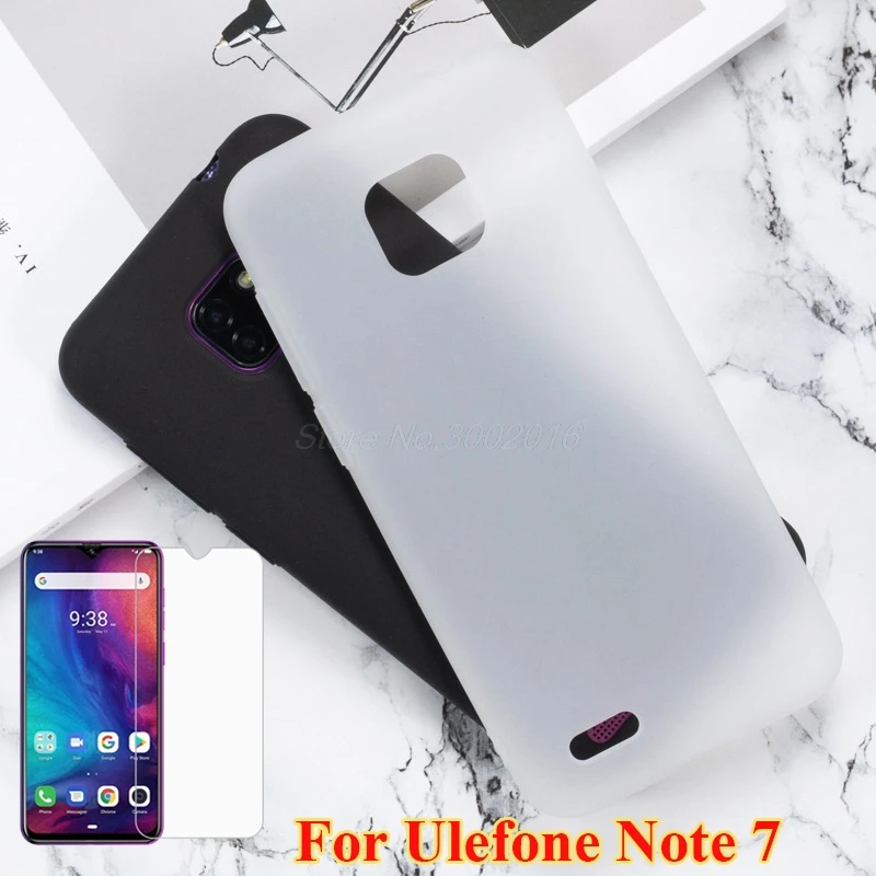 

Anti-knock Phone Shell For Ulefone Note 7 7P Silicone Case Cover With 9H Tempered Glass For Ulefone Note 7 P 7P Screen Protector