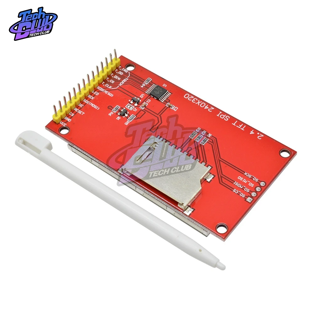 2,4 дюймов SPI TFT lcd Сенсорная панель модуль последовательного порта 240x320 2," SPI серийный Белый светодиодный дисплей