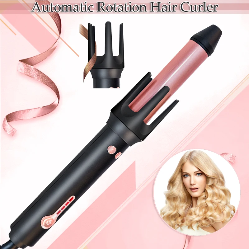 Automatic Curler Electric Curling Iron 360 Rotating Ceramic Fast Heat Hair Waver Wand Professional Curler Hair Iron Styling Tool 4 wires heat blower heating element fast heating 700w ceramic air blower heating core for 850b 950 950 850d 852d 852d 850