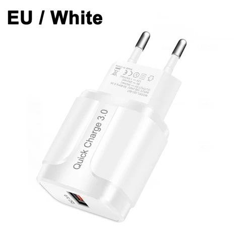 OREY 18 Вт Быстрая зарядка 3,0 USB зарядное устройство для iPhone X Xr быстрое зарядное устройство адаптер для samsung S10 Plus QC 3,0 зарядное устройство для телефона - Тип штекера: EU White