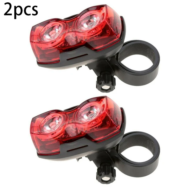 2LED Bright Bicycle Bike Safe Rear Tail Flashing Back Light Warning Lats
