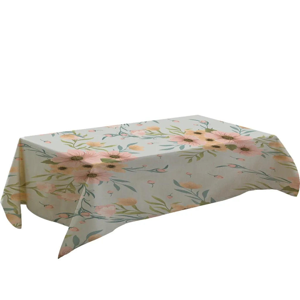 Fresh Flower Pattern Table Cloth Rectangular Tea Table Cover Dining Home Decor Household Accessories New Arrivals Best Selling