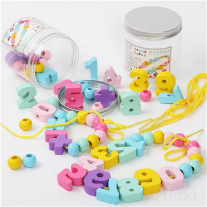 Деревянная обучающая игрушка Монтессори 3DDigital Bead деревянная сенсорная