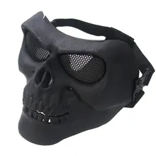С прикольным Череп мотоциклетный шлем CS маска для лица для лыж велосипеда мотоцикла Спортивная одежда для улицы щит маска ужаса маска
