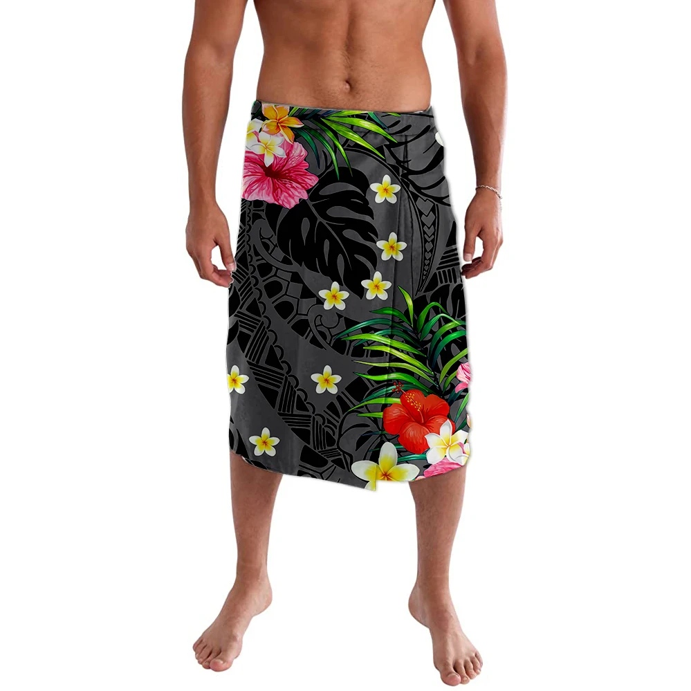 Lavalava Polynesian Print Fabrics Aboriginal Skirt Customize With Indigenous Painting Art Cozy Men Half Skirt ie faitaga