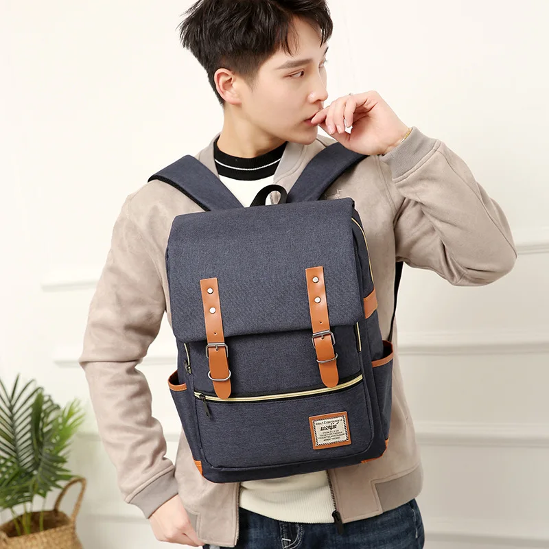 

Fashion Simple USB Multifunctional Shoulder Bag Comfortable Computer Bag New Korean Edition Chao Sports Backpack