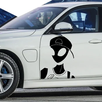 

Diy Crazy Alien Car Stickers Decoration Sticker For Car Side Mirror Rearview Diy Your Own Personalized Car