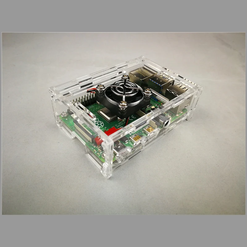 Raspberry Pi 4 акриловый чехол с охлаждающим вентилятором Прозрачный чехол для Raspberry pi 4 Модель B прозрачный корпус совместим с RPI3 RPI2