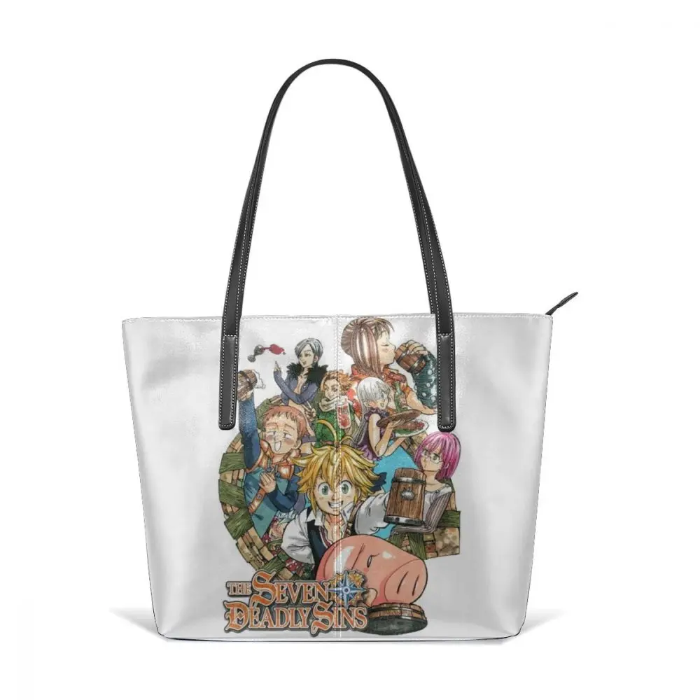 Nanatsu No Taizai The Seven Deadly Sins Сумочка Nanatsu No Taizai сумки с верхней ручкой Высококачественная кожаная сумка-тоут женские сумки - Цвет: Nanatsu No Taizai