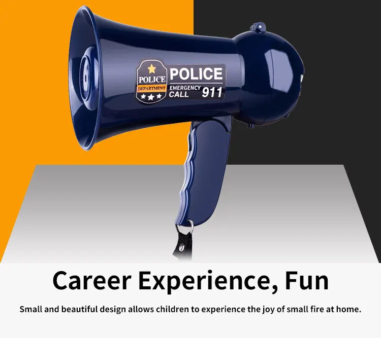 Police Boy Pretend Play Toy Small Horn Loudspeaker 4 Police Boy Pretend Play Toy Small Horn Loudspeaker