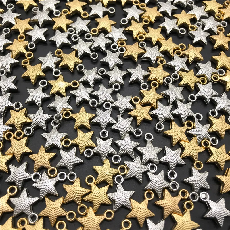 

20Pcs/15mm Acrylic Pentagram Beads Gold / Silver Jewelry Accessories DIY Bracelet Necklace