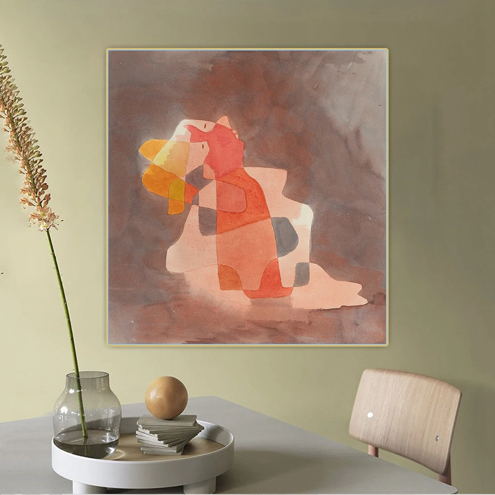 Citon Paul Klee 》 женщина наклоняющаяся назад холст живопись маслом Художественная печать плакат картина