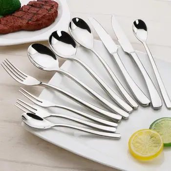 

Cutlery Set Tableware Stainless Steel Dinnerware Silverware Flatware Set Dinner Knife Fork Spoon
