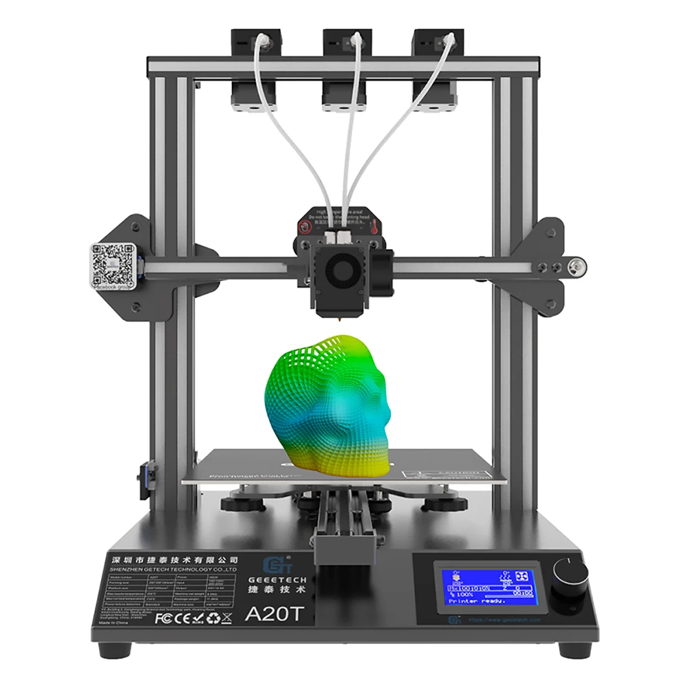 

Geeetech 3D Printer A20T 3 in 1 out mixed Property Upgrade GT2560 V4.0 Controlboard Open Source 220x220x250mm LCD2004 FDM CE