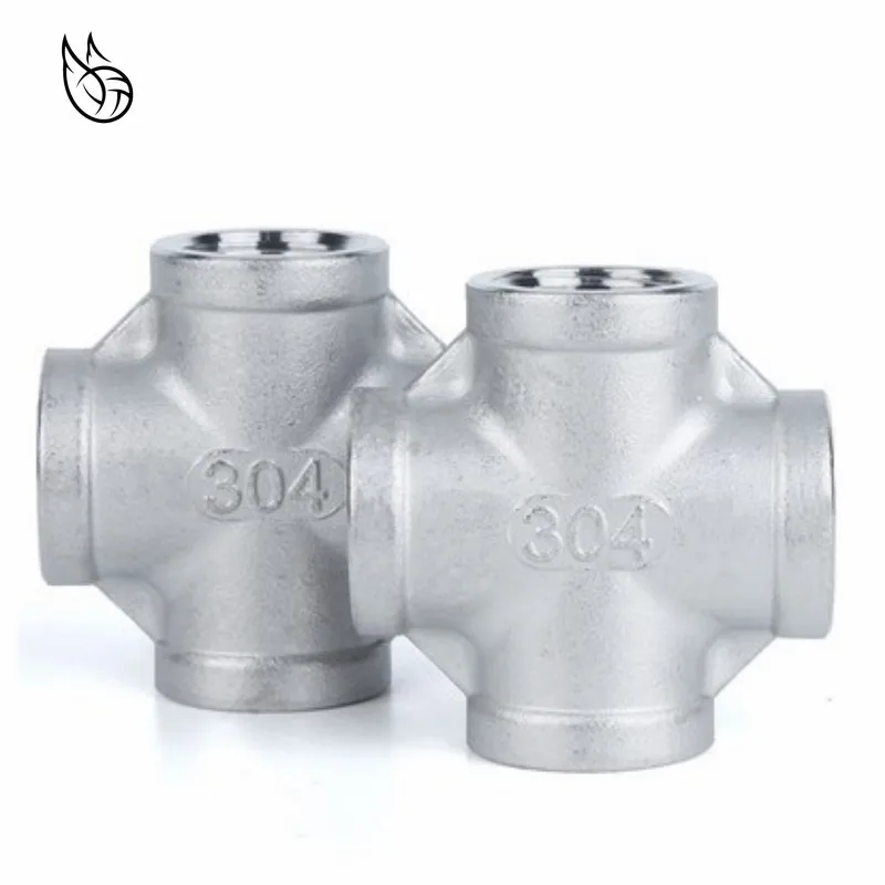Stainless Steel 304 1/8&quot 1/4&quot 3/8&quot 1/2&quot 3/4&quot 1&quot 1 Female BSP Thread Pipe Fitting 4 way Equal Cross Connector