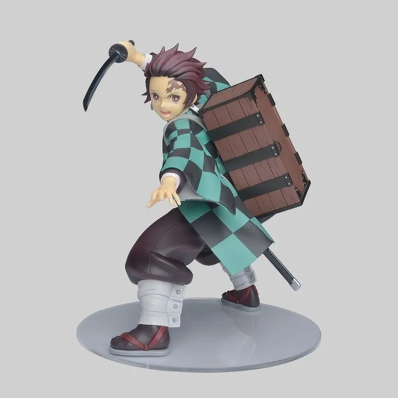 Оранжевый Аниме Фигурка демона киметсу нет яиба Kamado Tanjirou Agatsuma Zenitsu Kamado Nezuko ПВХ фигурка коллекция игрушек - Цвет: Оранжевый
