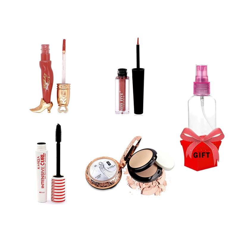 Макияжа 4 шт./компл. в том числе блеск для губ подводка глаз тушь ресниц и бровей