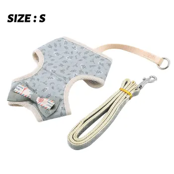 

Pet Leash Bowknot Pet Chest Strap Vest Style Cat And Dog Leash Rope No Traction Dog Harness Breathable Mesh