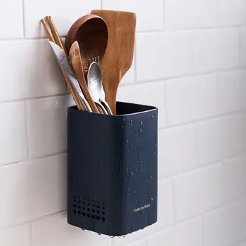 

Wall Mounted Cutlery Drainer Storage Organizer Kitchen Spoon Chopsticks Holder X4YD