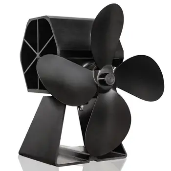 

Fireplace 4 Blade With 6 Blade Heat Powered Stove Fan Log Wood Burner Eco Friendly Quiet Fan Home Efficient Heat Distribution