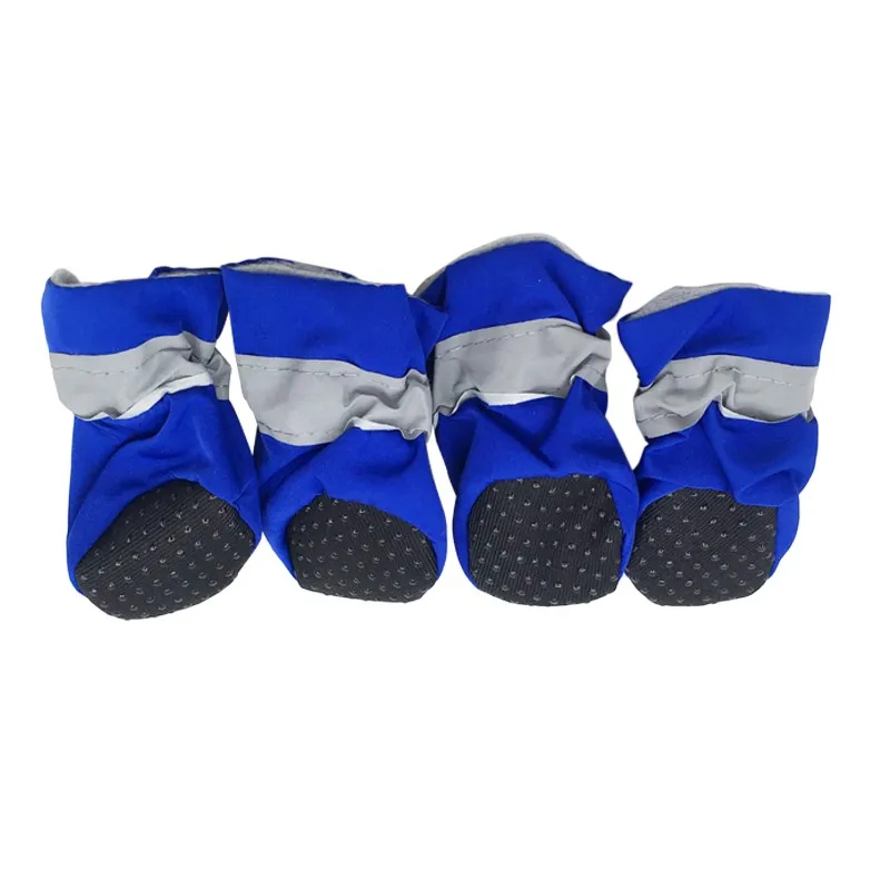 4 шт. Обувь для собак водонепроницаемые зимние противоскользящие Сапоги снега