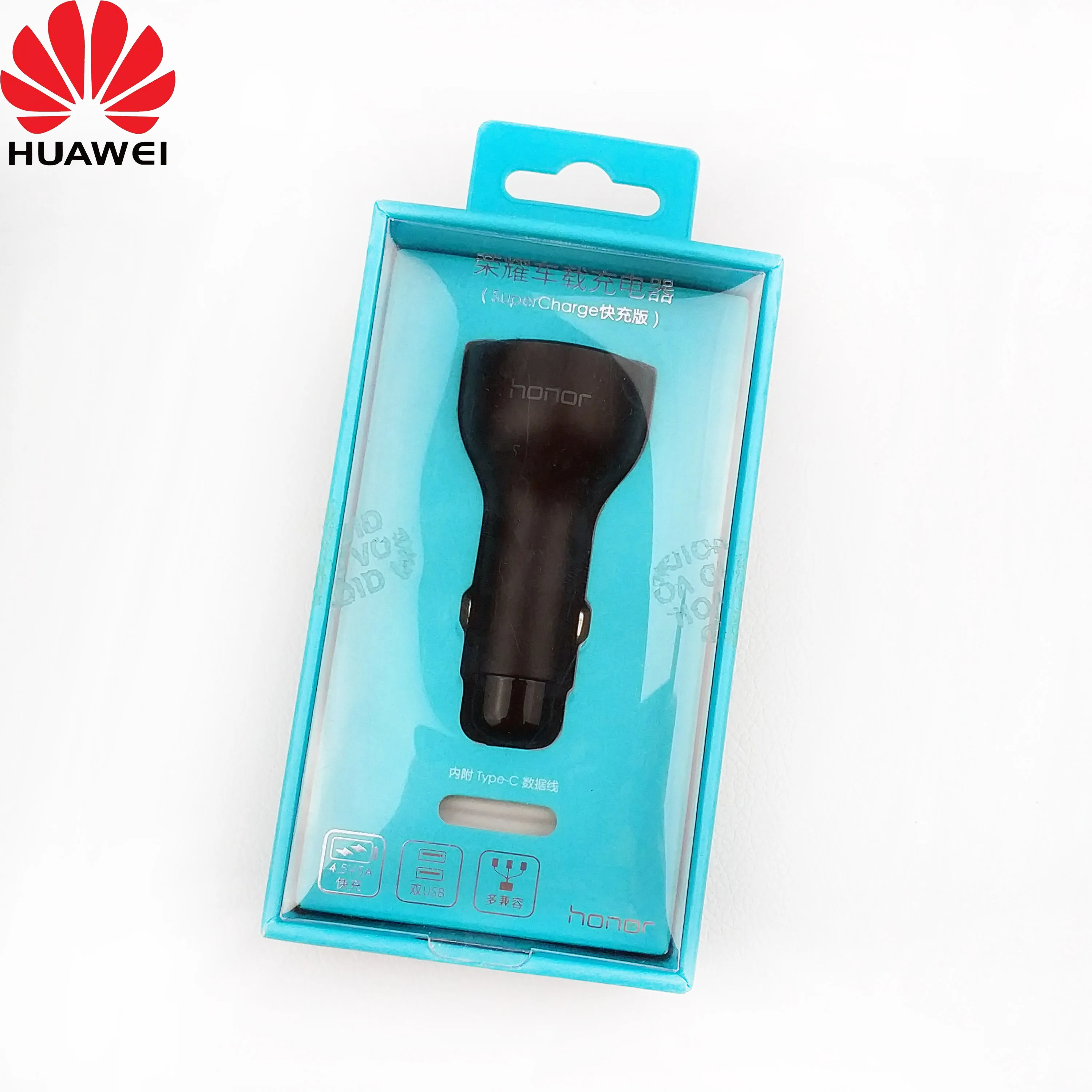 Автомобильное зарядное устройство huawei Honor SuperCharge,, 22,5 Вт, двойной USB 5A, быстрый кабель type-C, автомобильный зарядный адаптер для mate 20 10 9 P20 10 Pro